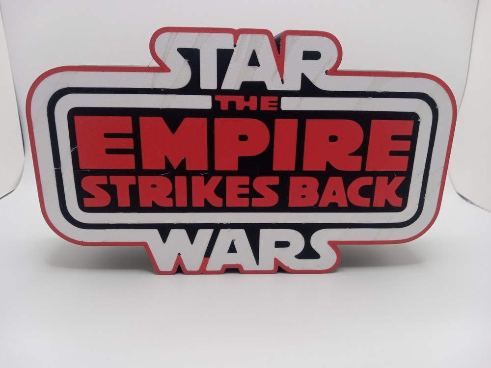 Retro ESB Empire Strikes Back logo lightbox sign for vintage Star Wars display