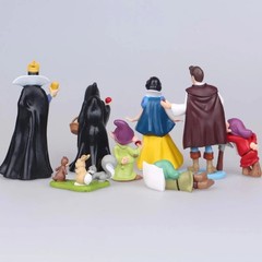 8Pcs Snow White Prince Charming Witch Dwarf Action Figure Doll Toy Set