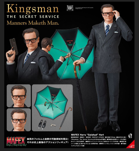 New Medicom MAFEX No 073 Kingsman Harry Galahad Hart Action Figure 1/12 Sealed!