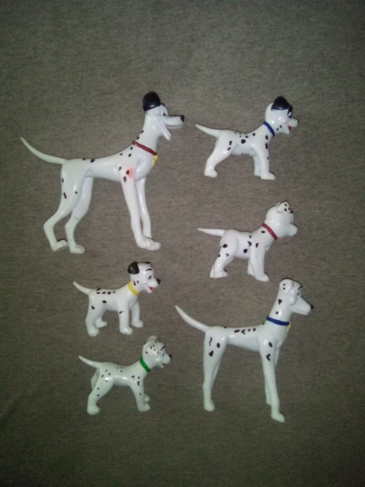 Vintage Justoys Bend-Ems 101 Dalmatians 6-Piece Gift Set: Bendable Figures