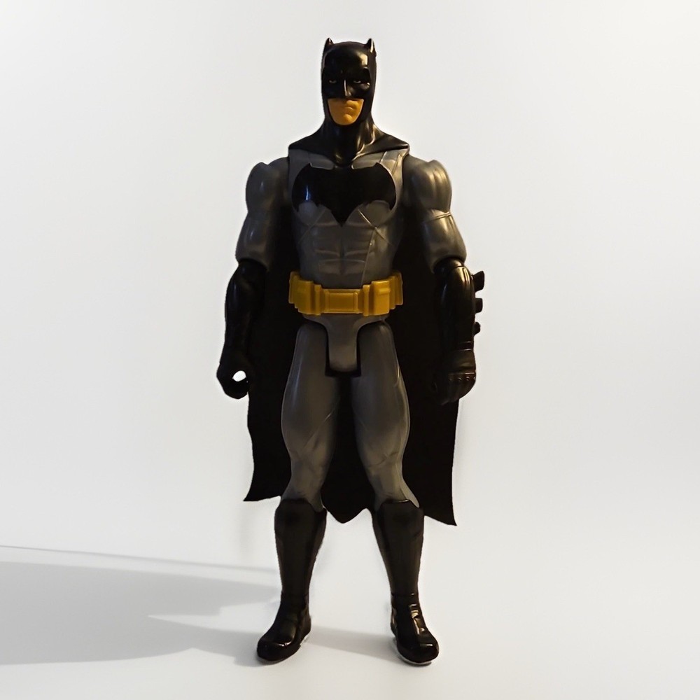 Mattel Batman Action Figure 2015 DC Comics Gray Black Yellow Cape 12 Inch