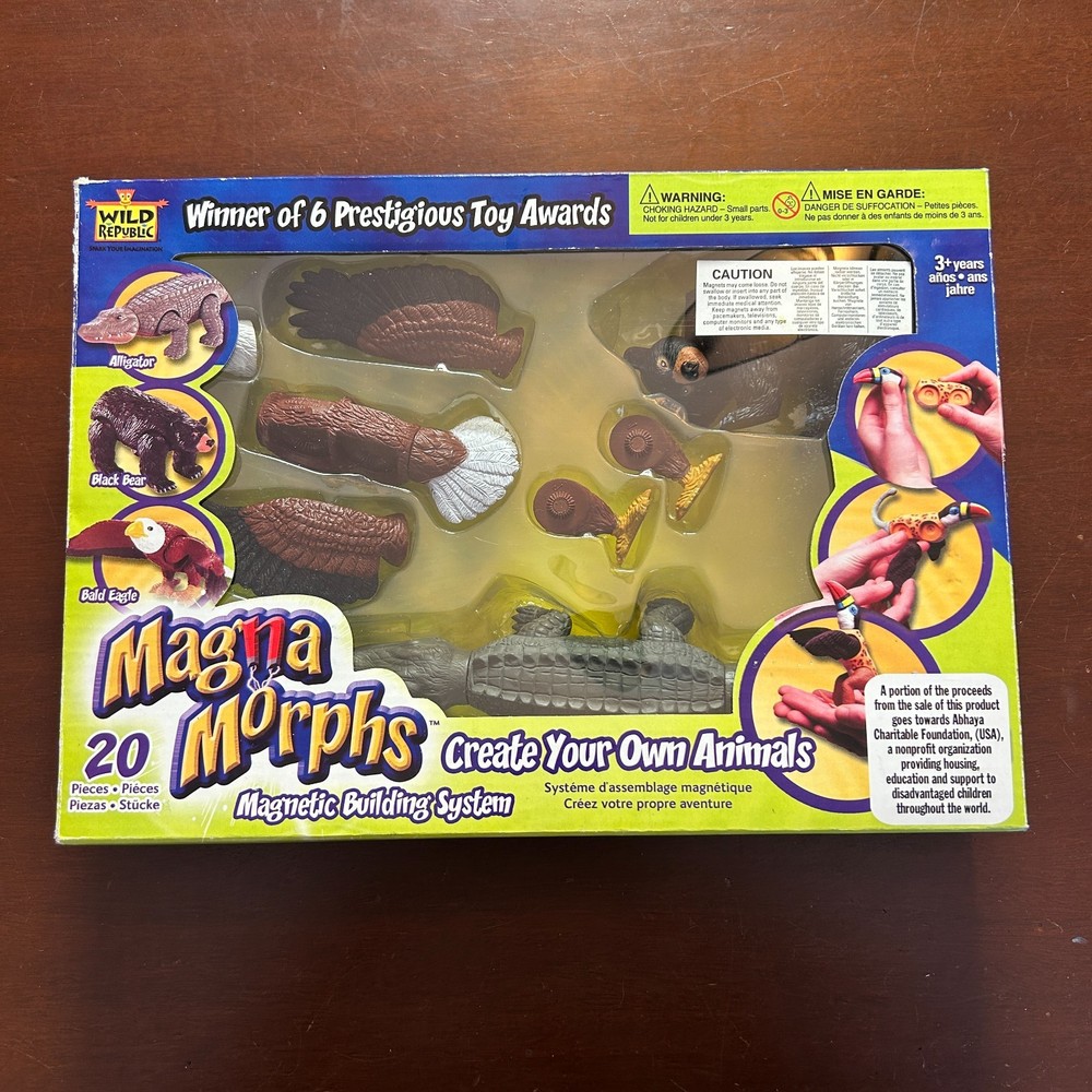 Rare Magna Morphs Wild Republic Bald Eagle Black Bear Alligator Magnetic New