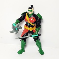 DC Comics Robin Ninja Strike Action Figure Toy with Accessories Black Red Green