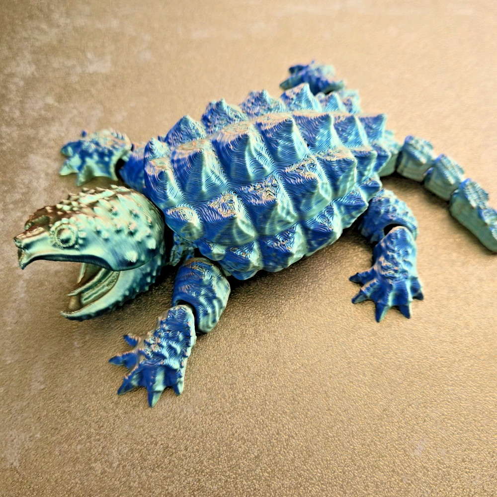 6.5″ Snapping Turtle Articulated Figure 3D Print Toy Collectable Multi Color