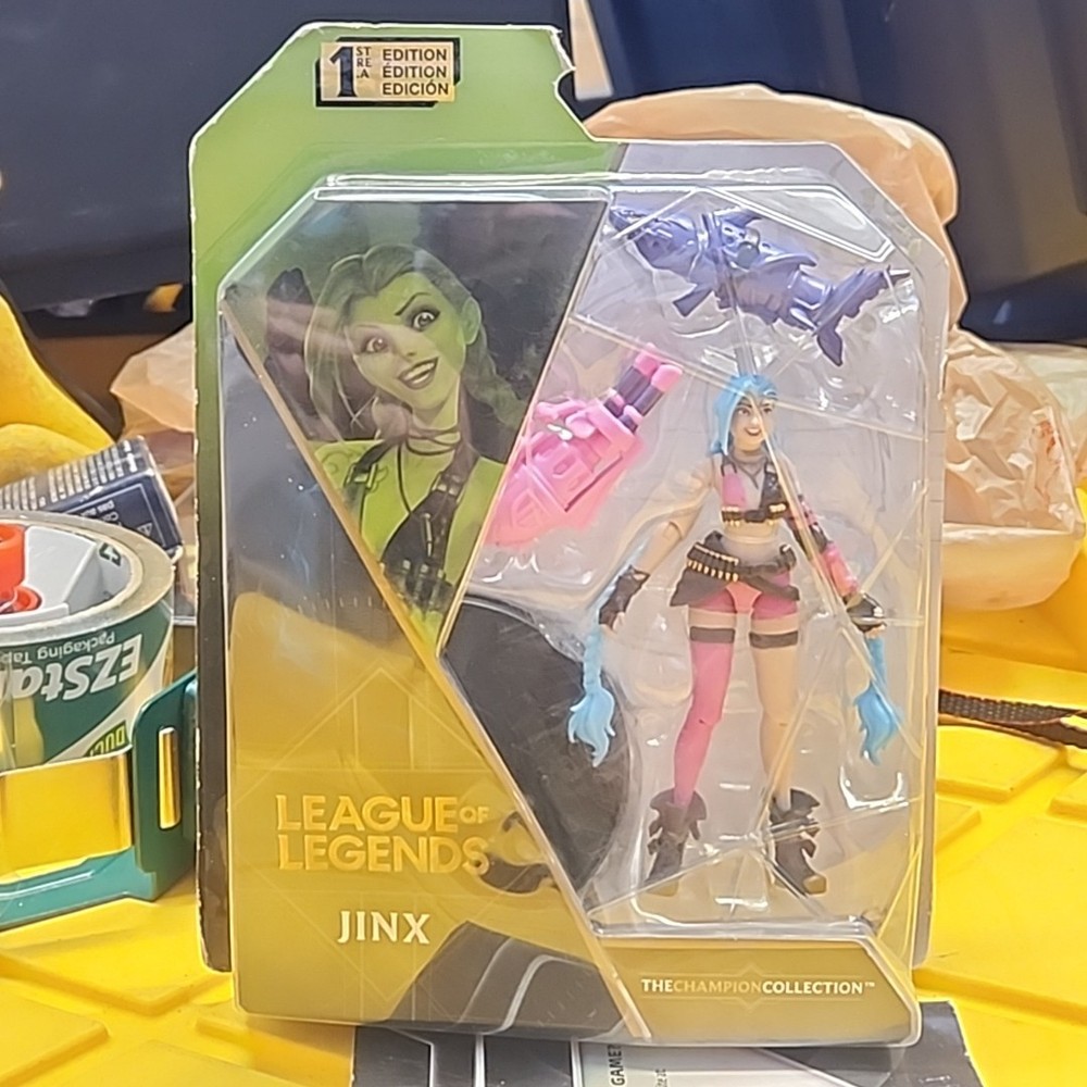 LEAGUE OF LEGENDS 1st EDITION CHAMPION COLLECTION JINX 4” ACTION FIGURE READ