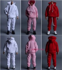 1/12 Casual Sports Hoodie Pants Trousers Clothes Set for 6″ Male Action Figure