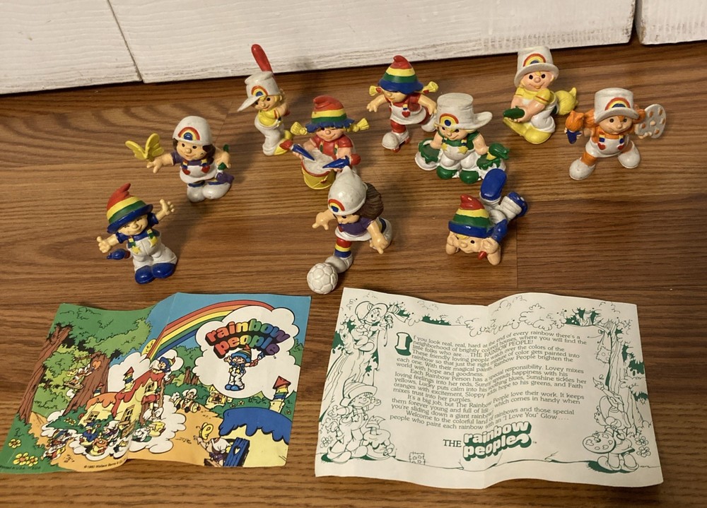 VTG The Rainbow People PVC Figurines Lot 10