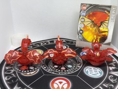 Bakugan Pyrus Translucent Dragonoid Neo Apollonir Dan Set VHTF