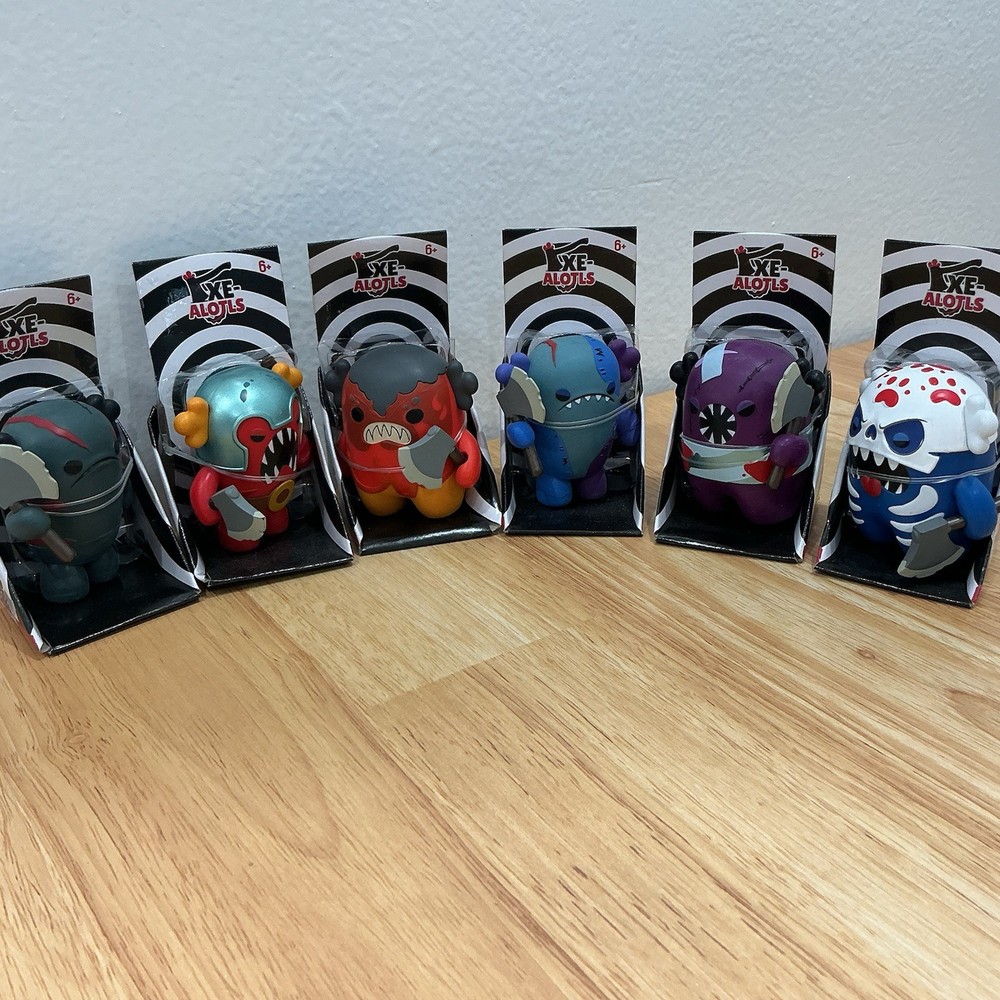 AXE-ALOTLS Series 1 Full Set Of 6 Axolotls Holding Axes 2″ Figures New