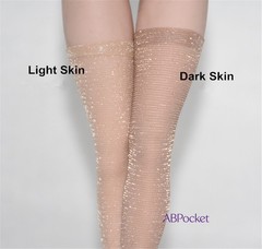 1Pairs 1:6 Thin Glitter Stockings Socks Clothes 12″ Female Action Figure Soldier