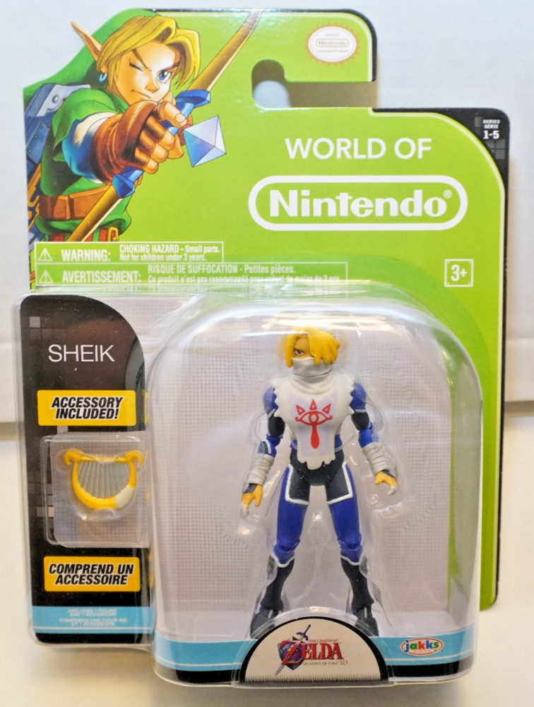 2015 World of Nintendo SHEIK 4″ Figure Series 1-5 Jakks Pacific NEW!