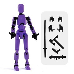 T13 Action Figure Articulated Robot Mannequin with Dog Toy Model