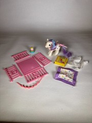 My Little Pony G1 Baby Glory w/ play pen, blanket, diaper, etc 1984 Hasbro MLP