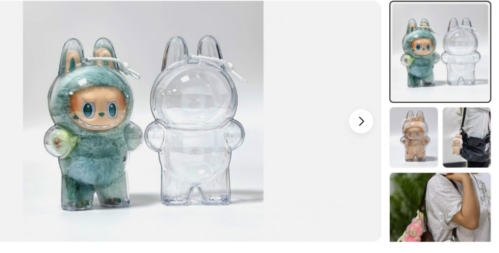 Clear Protective Case for Labubu, Shell Dustproof Display Cover for Labubu