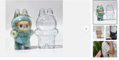 Clear Protective Case for Labubu, Shell Dustproof Display Cover for Labubu