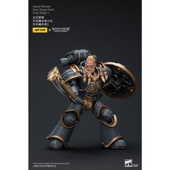 1PCS JOYTOY Warhammer 40K 1/18 Action Figure Space Wolves Grey Slayer Pack Mode