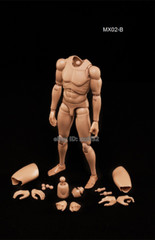 MX02-AB 1/6 Men Figure Body 2.0 Nude Narrow Shoulders 12” Flexible Doll Toys