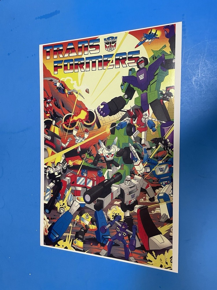 TRANSFORMERS RETRO CARTOON 80s POSTER OPTIMUS PRIME BUMBLEBEE MAGATRON BRAND NEW