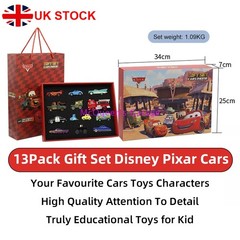 Disney Pixar Lightning McQueen Diecast Car Set Color Gift Box Alloy Toy For Kids