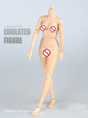 US STOCK 1/6 Pale Skin Large Breast Action Figure Body Half-seamless Breast Toy