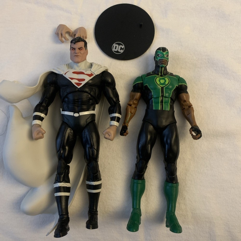 McFarlane Lord justice Superman, Green lantern Simon Baz pristine condition