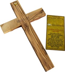 Olive Wood Cross (8″H)