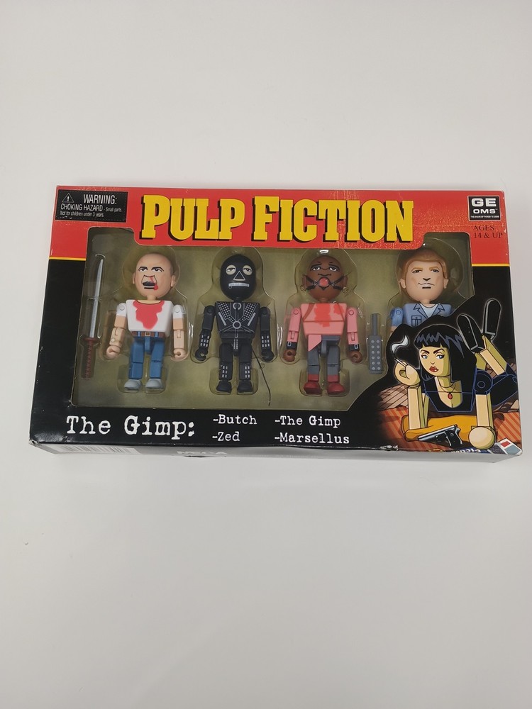 NECA 4 Mini Figure Set Pulp Fiction The Gimp New NOS Box 2004 Butch Zed Marsllus