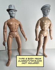 Let’s Roll Men Custom Action Figure Heads 1:9 or 1:6 Mego