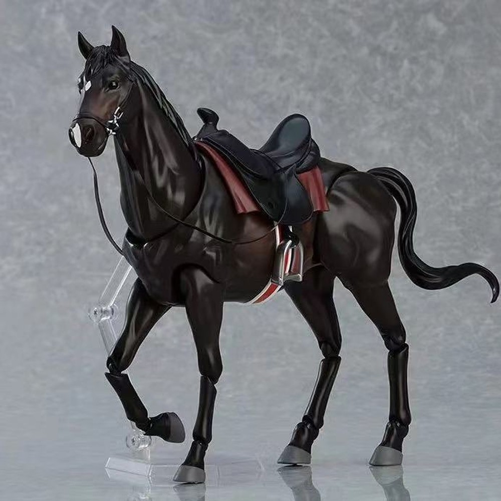 1/12 Scale Action Figures Figurine Mini Horse Figurine Desktop Miniature Black