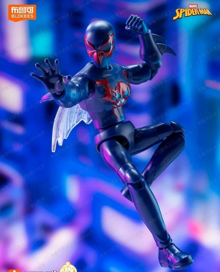 New Blokees Galaxy Version Spider-Man 2099 Figure Model Kit No Box