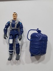 Gi Joe 1990 Sky Patrol Skydive Action Figure 3.75 With Backpack Good Shape