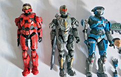 Halo Spartan Collection Red Spartan MK VII KAT VENATOR Noble Six Figure Lot