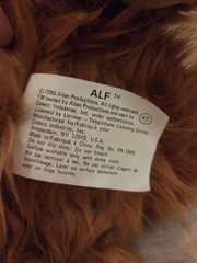 Vintage 1986 ALF ALIEN PRODUCTIONS Stuffed Animal Plush Toy 18″ Non Talking