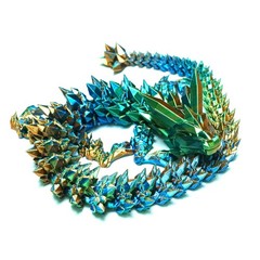 13.14inch 3D Printed Dragon Model,Articulated Animals figure,Toys Home Decor