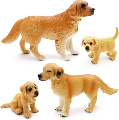 Dog Toys for Kids, Golden Retriever Family Playset, Detail and Realistic Pupp…