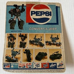 Vintage 1985 Pepsi Convert-A-Jeep Figure Machine Robo GoBots Transformers