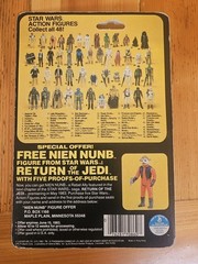 STAR WARS Lobot ROTJ 1983 KENNER 48 Back (punch/Sticker damage on front)