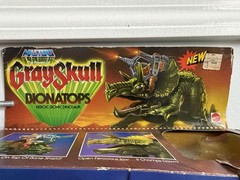 MASTERS OF THE UNIVERSE BIONATOPS DINOSAUR TRICERATOPS 1986 GRAYSKULL VTG NIB