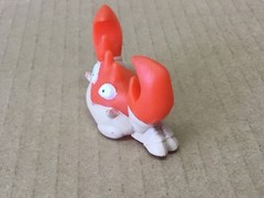 1997 Pokemon Finger Puppet Red Krabby Figure Gotta Catch em All Nintendo Bandai