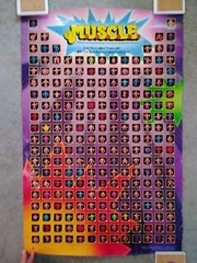 Original 1985 M.U.S.C.L.E. Muscle Men Poster – Vintage Mattel Figure List 23×35