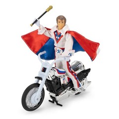 Evel Knievel Deluxe Silver High Jumper Stunt Cycle Extreme Jumps and Tricks