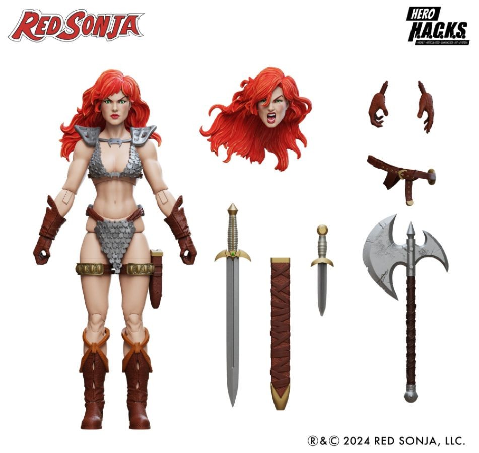 Red Sonja – Red Sonja Hero H.A.C.K.S 1:18 Scale Action Figure NEW