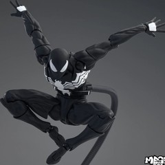 MessToys Black Neighbor Symbiote Spider‑Man Black Suit Action Figure Model