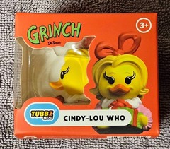 Set Of 4 Mini Tubbz Rubber Ducks Grinch, Santa Costume Grinch,Cindy-lou Who,Max