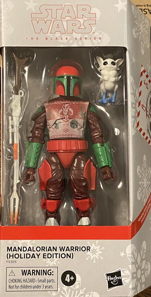 2022 Star Wars The Black Series MANDALORIAN WARRIOR Holiday Edition 6″ NEW