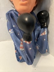Vintage 1980s Rocky Balboa Hand Puppet Boxing Figure Sylvester Stallone Works