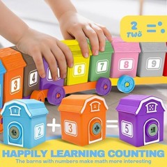 Farm Animals Train for Toddlers 1 2 3 4 5 Years Old, Counting, Matching, Sort…