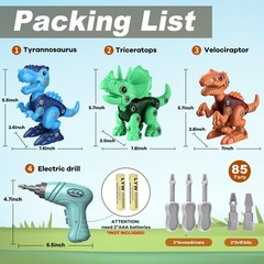 Laradola Dinosaur Toys for 3 4 5 6 7 8 Year Old Boys, Take Apart Dinosaur Toy