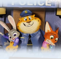 Enesco Zootopia Clawhauser Judy Nick Figure Official Disney Collectible