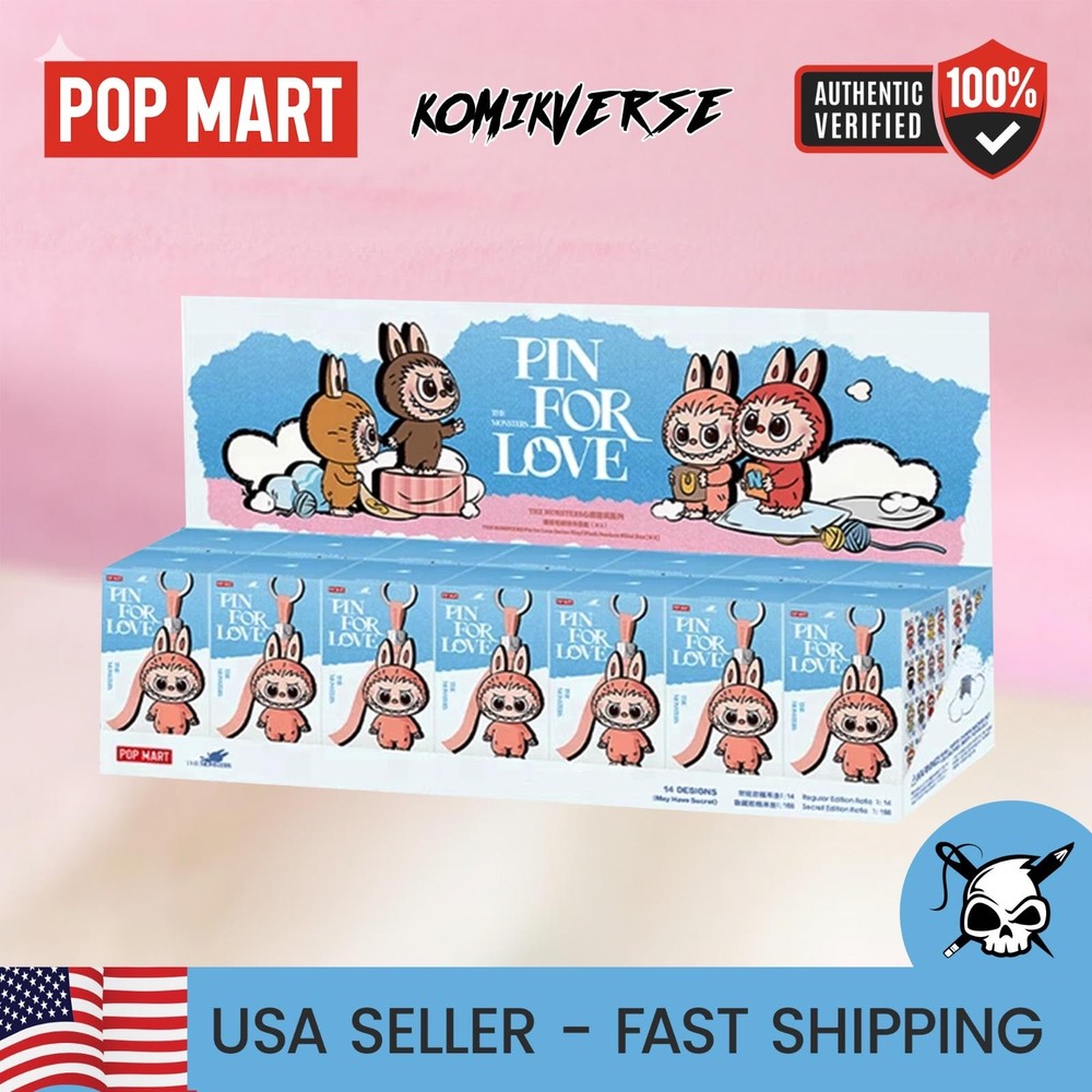 *USA* AUTHENTIC POP MART LABUBU THE MONSTERS PIN FOR LOVE – COMPLETE SET (N-Z)